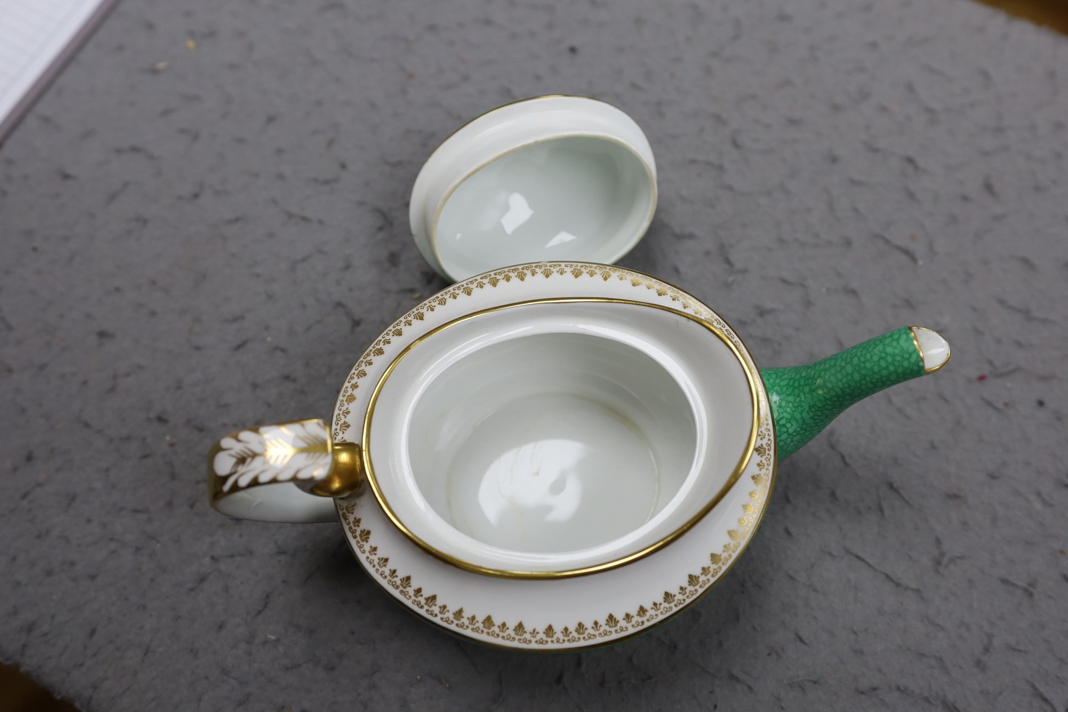 A Goode & Co shagreen pattern tea service